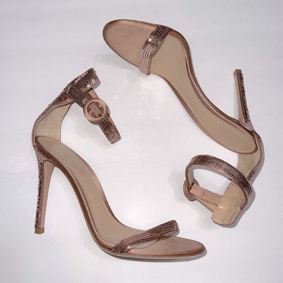 Gianvito Rossi leather sequin ankle strap heels - Picture 1 of 6